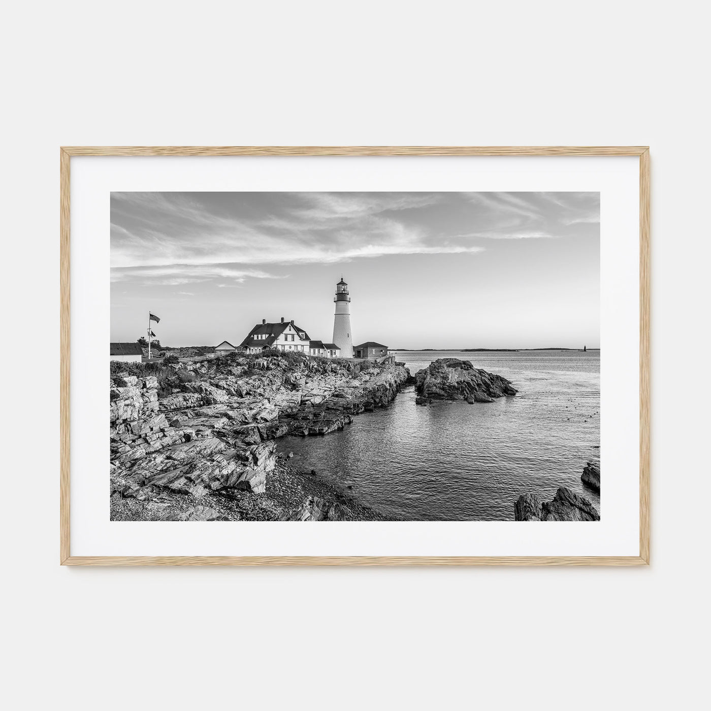 Portland, Maine Landscape B&W Poster