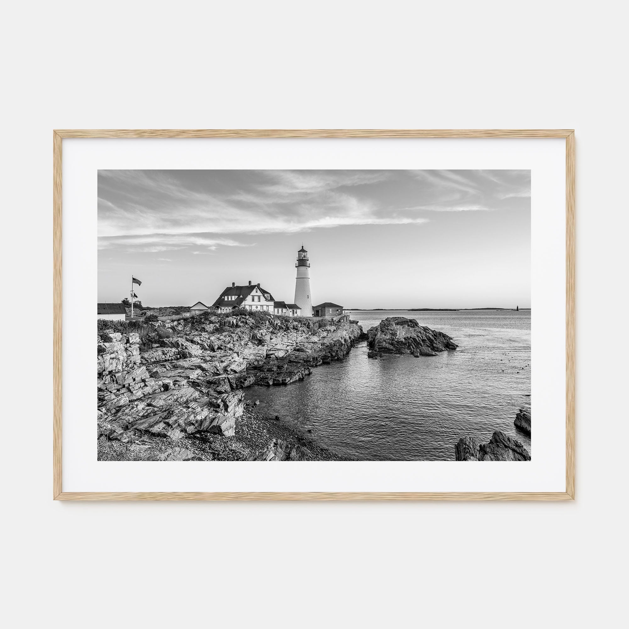 Portland, Maine Landscape B&W Poster