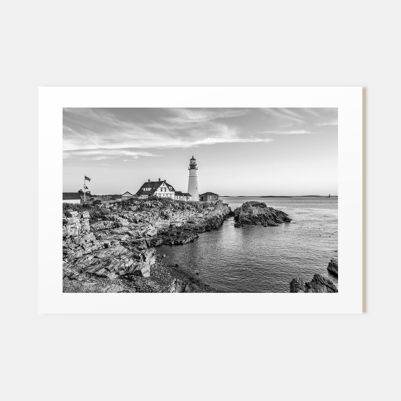 Portland, Maine Landscape B&W Poster