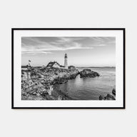 Portland, Maine Landscape B&W Poster