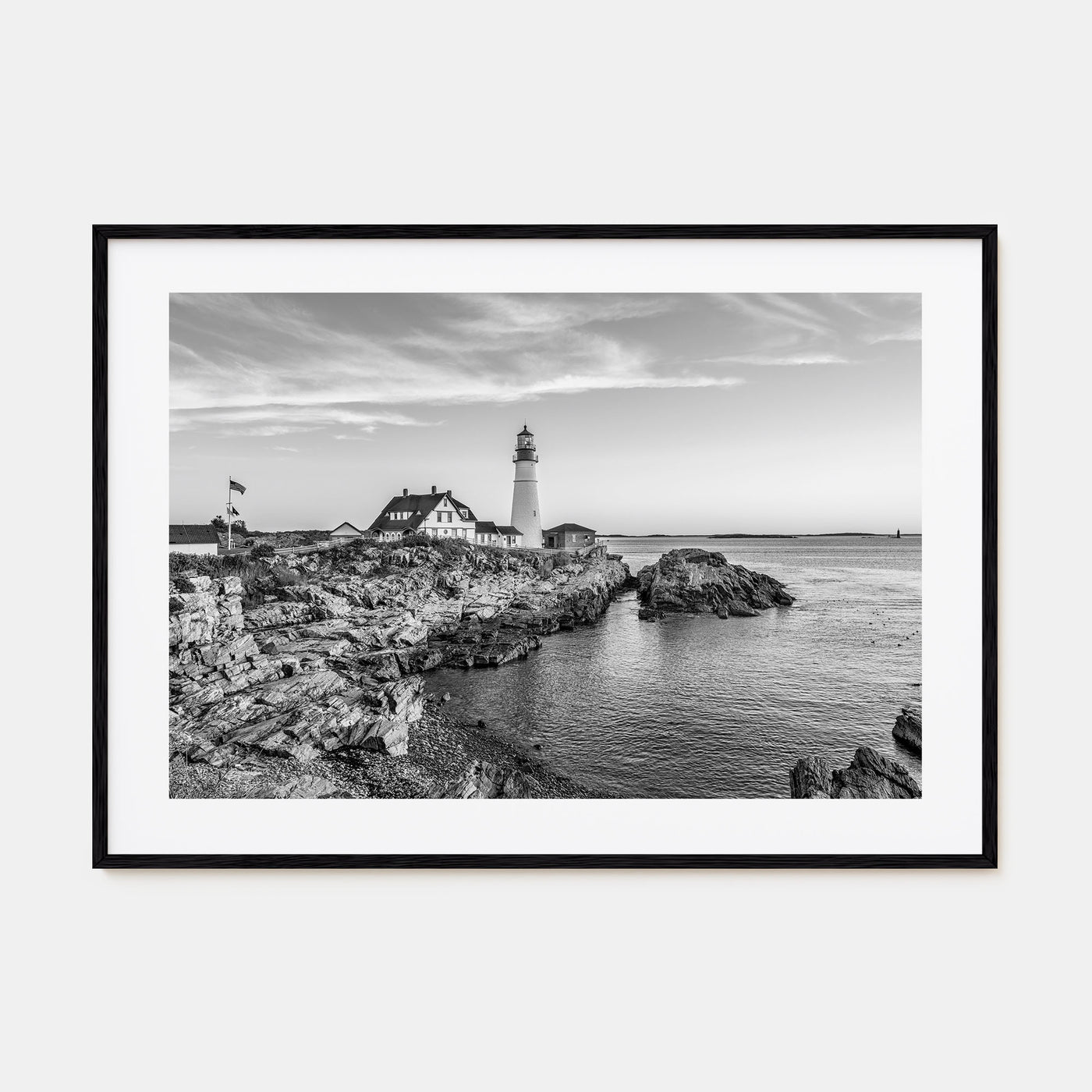 Portland, Maine Landscape B&W Poster