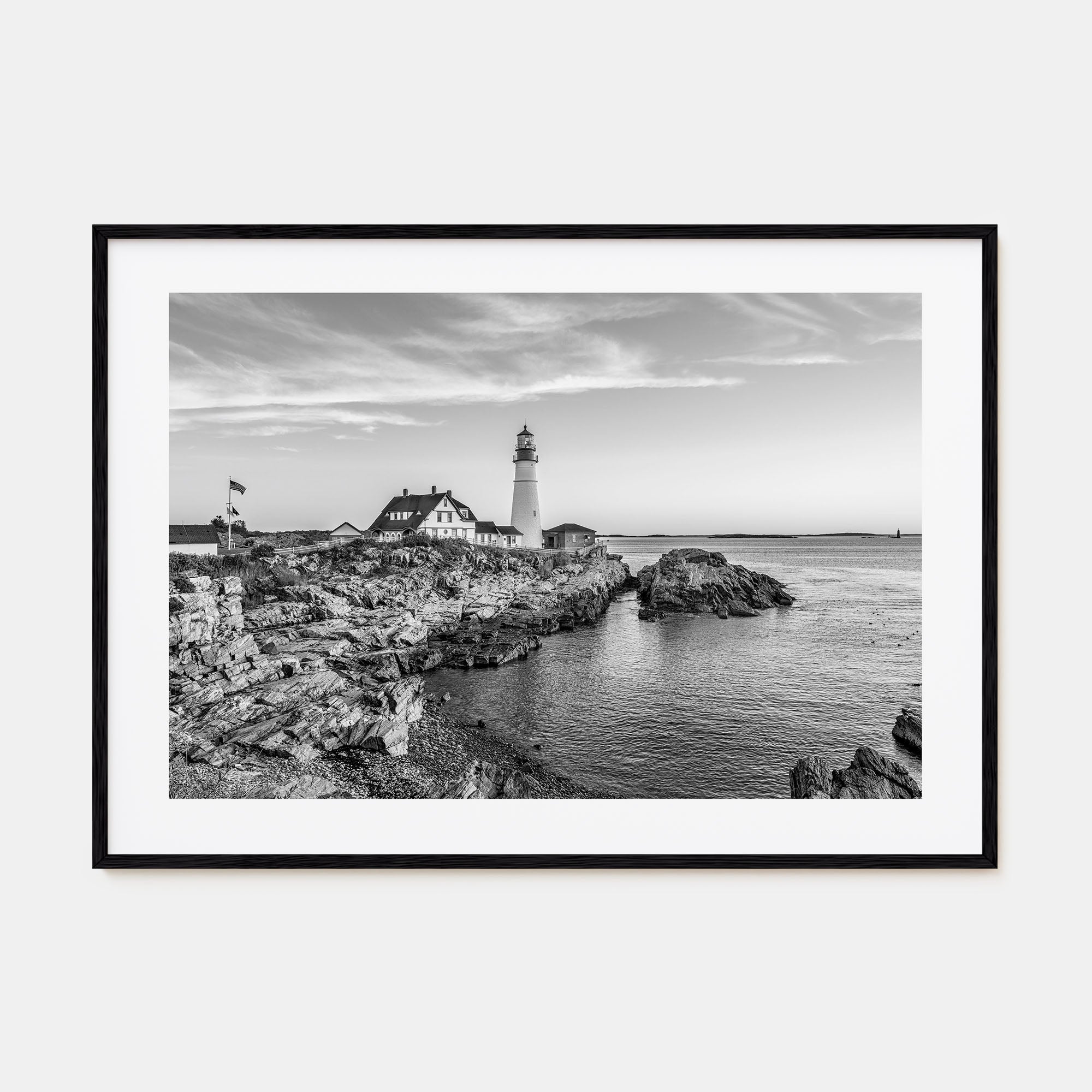 Portland, Maine Landscape B&W Poster