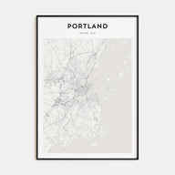 Portland, Maine Map Portrait Poster