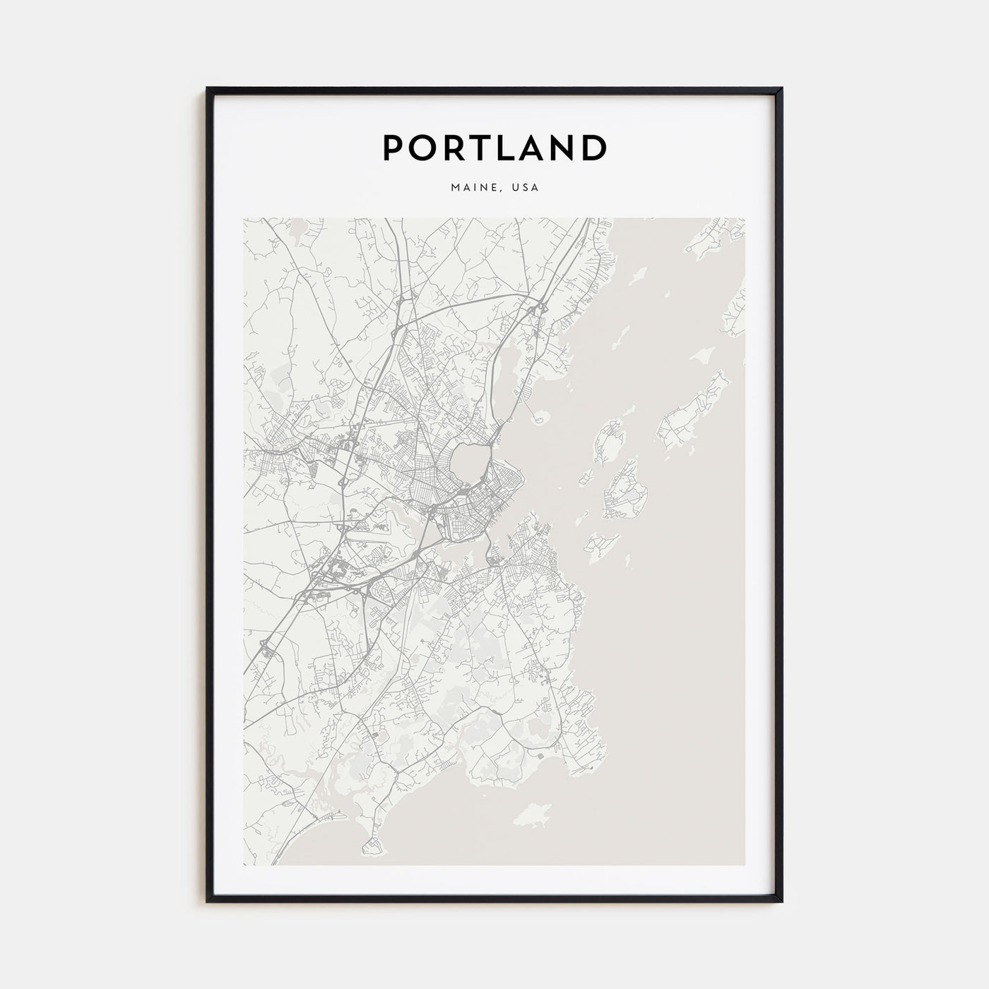 Portland, Maine Map Portrait Poster