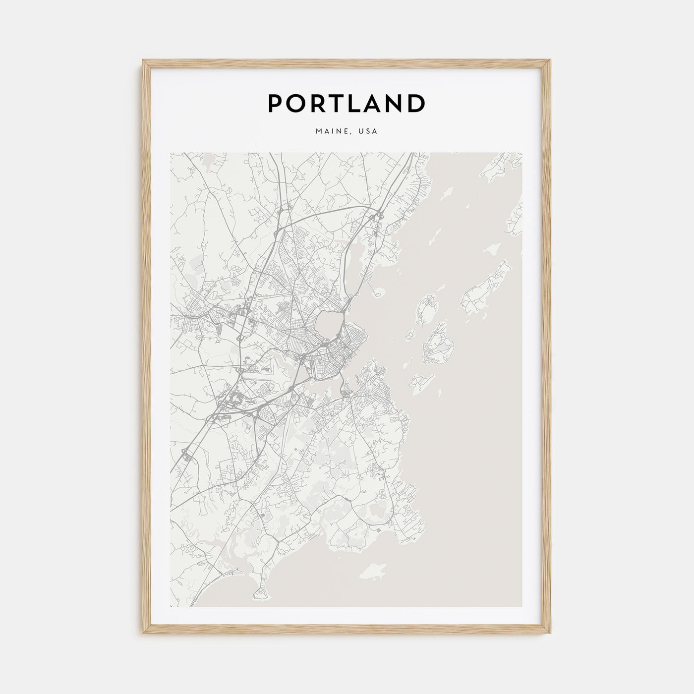 Portland, Maine Map Portrait Poster