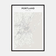 Portland, Maine Map Portrait Poster
