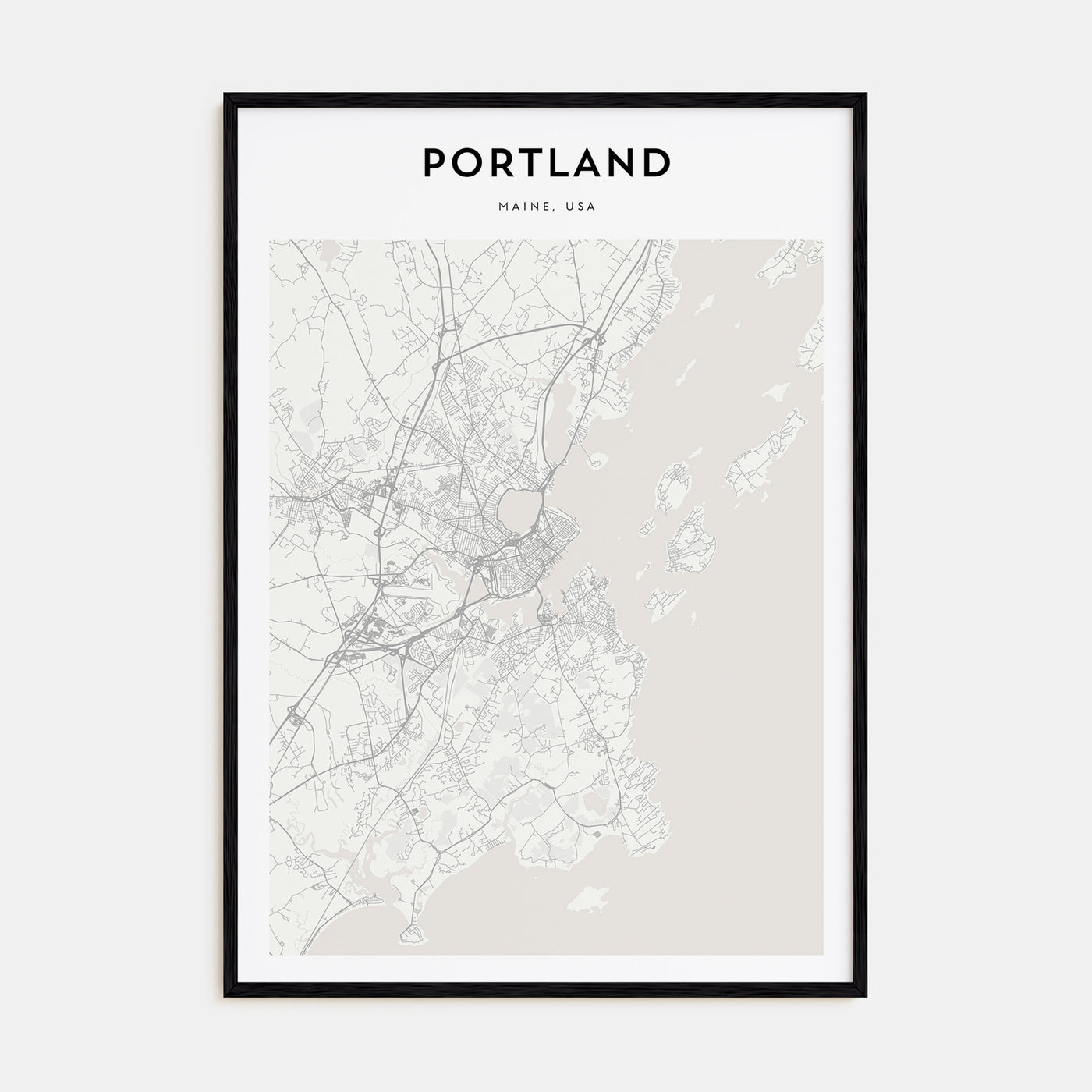 Portland, Maine Map Portrait Poster