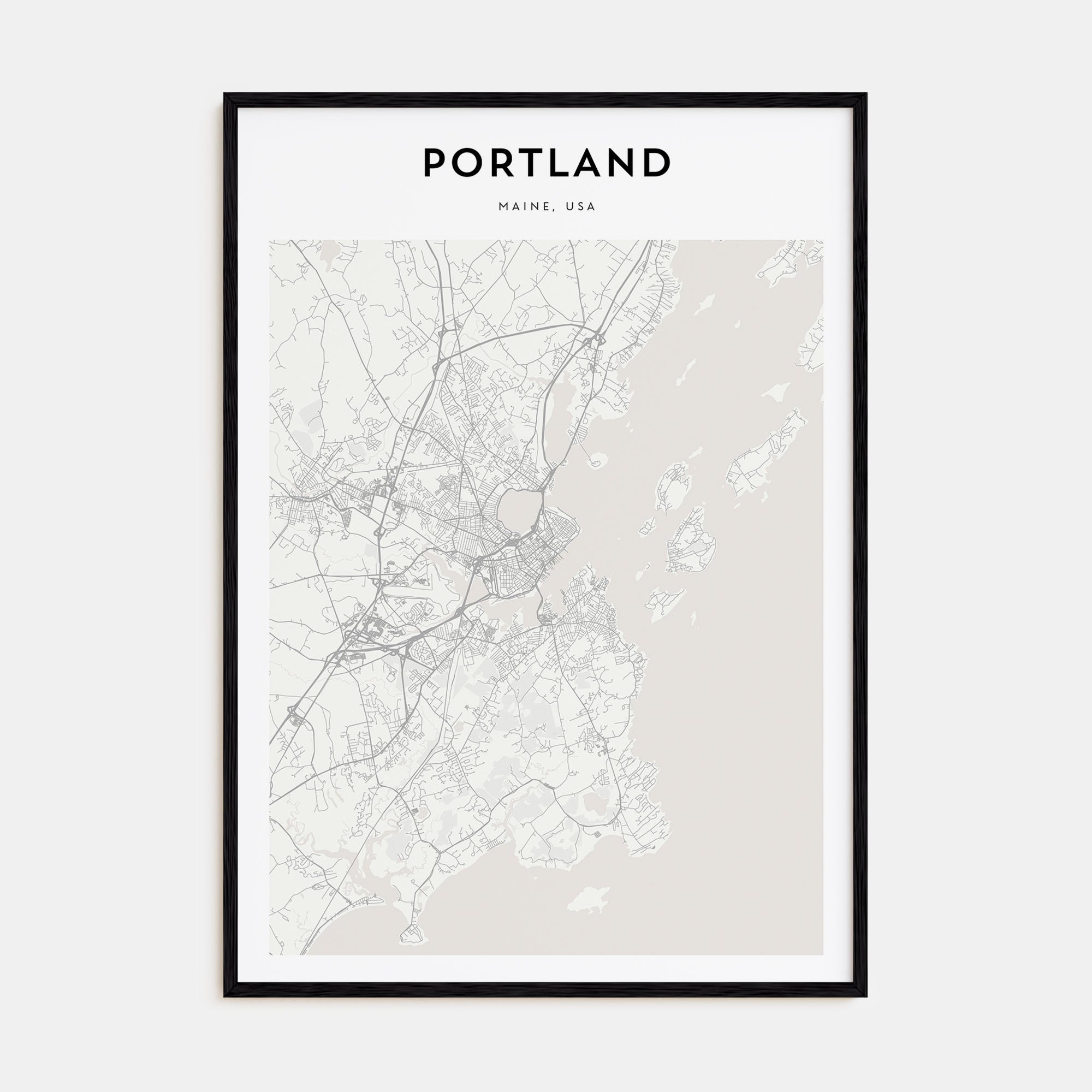 Portland, Maine Map Portrait Poster