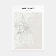 Portland, Maine Map Portrait Poster