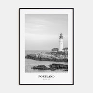 Portland, Maine Portrait B&W Poster