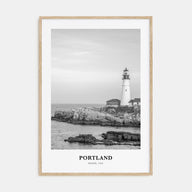 Portland, Maine Portrait B&W Poster