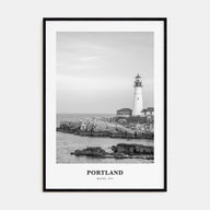 Portland, Maine Portrait B&W Poster