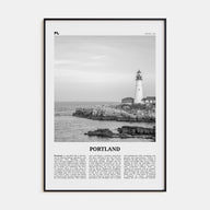 Portland, Maine Travel B&W Poster