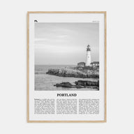 Portland, Maine Travel B&W Poster