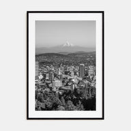 Portland, Oregon Photo B&W Poster