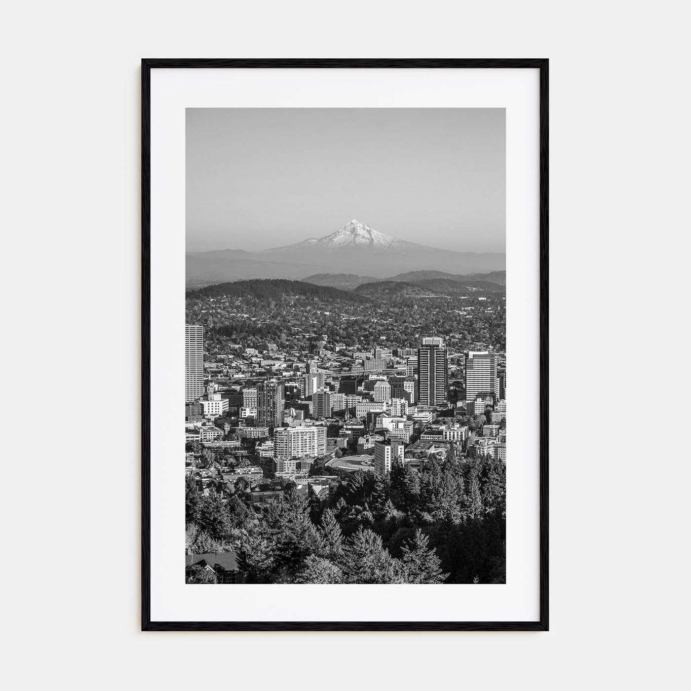 Portland, Oregon Photo B&W Poster