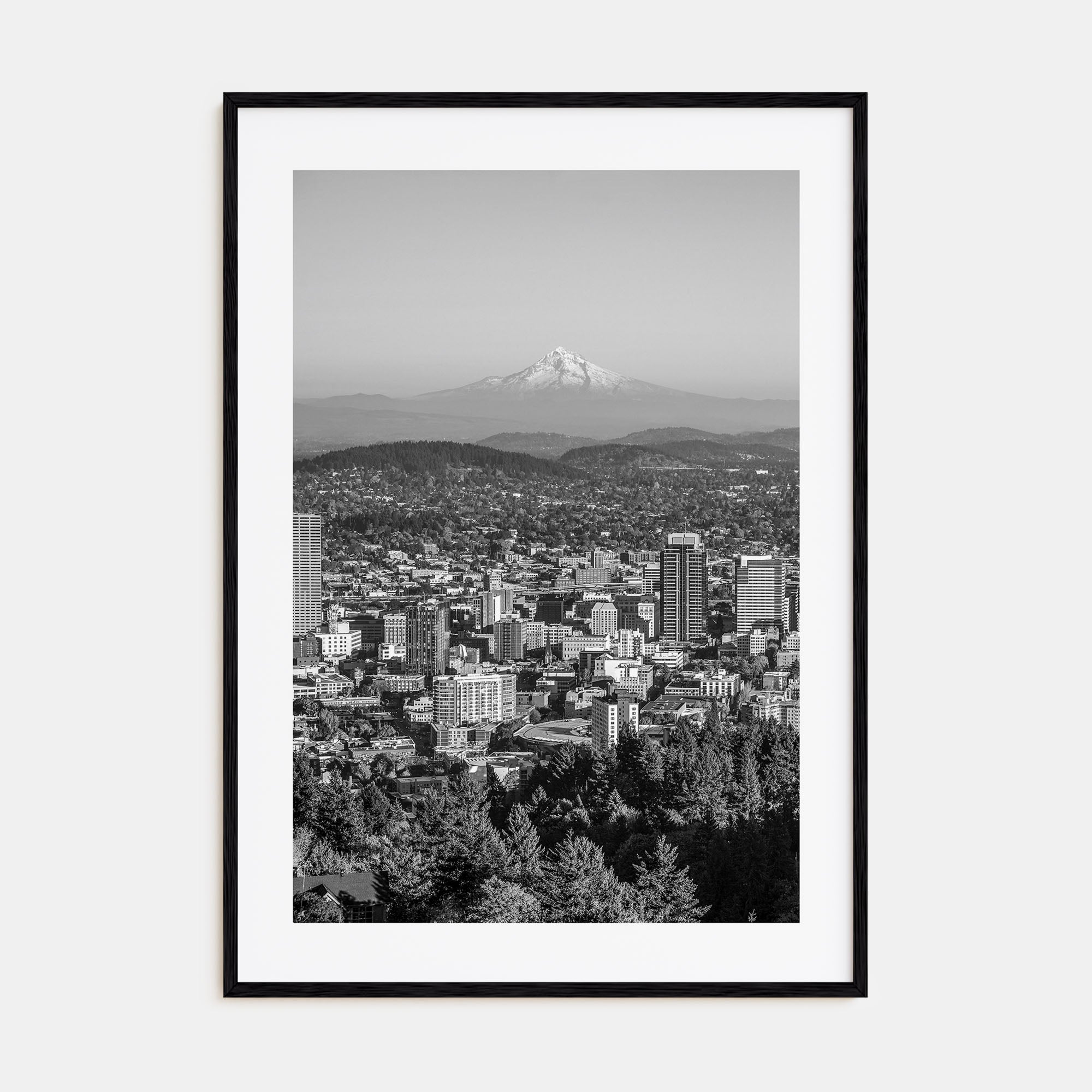 Portland, Oregon Photo B&W Poster
