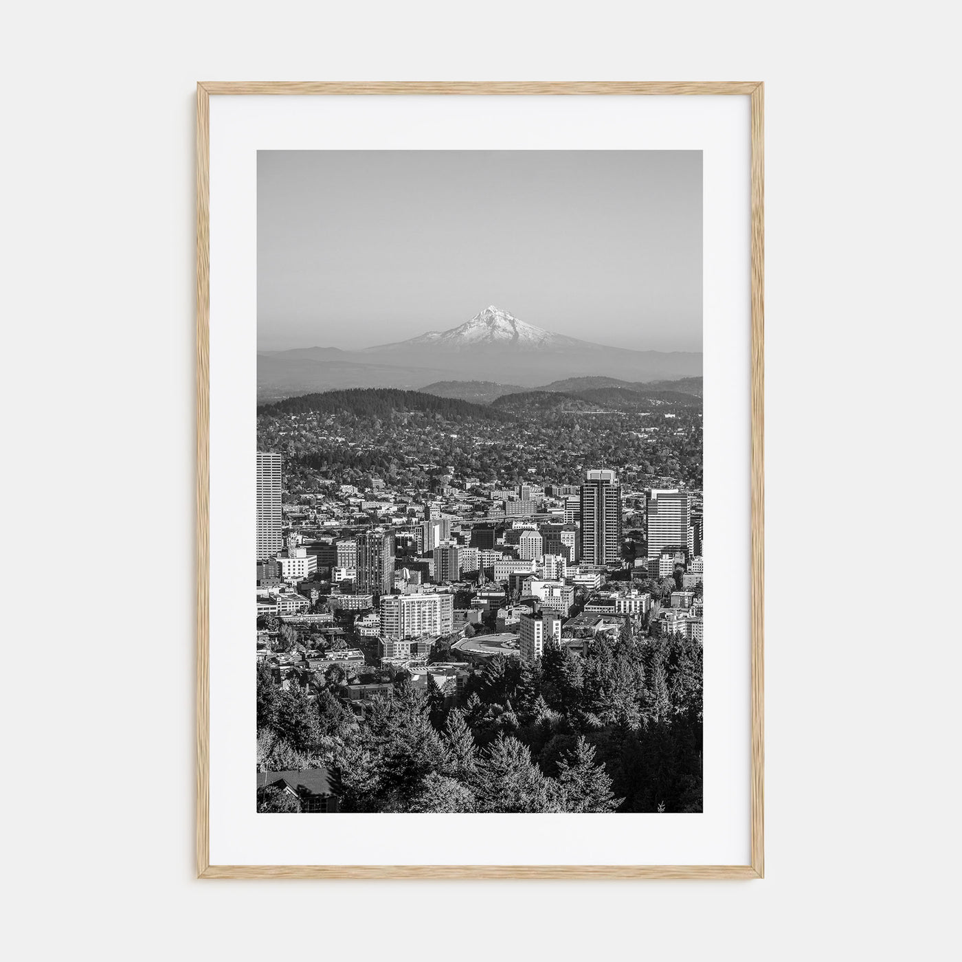 Portland, Oregon Photo B&W Poster