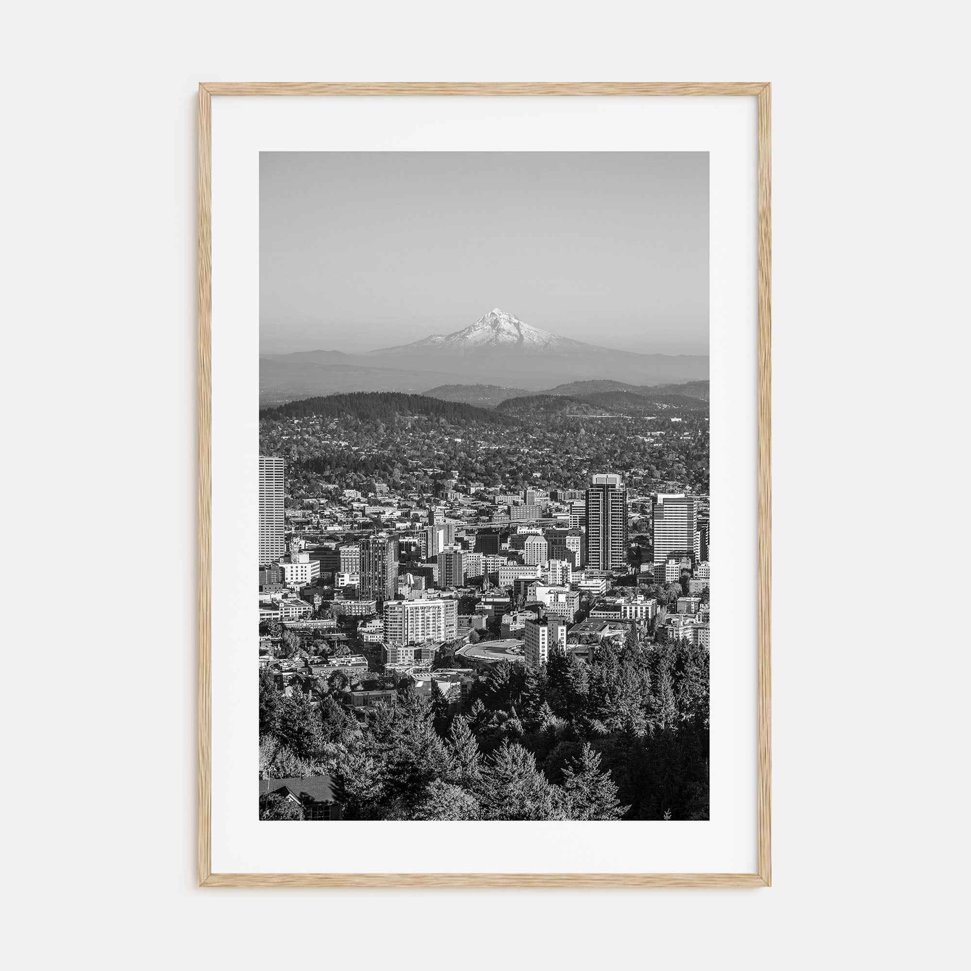 Portland, Oregon Photo B&W Poster