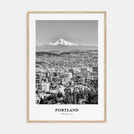 Portland, Oregon Portrait B&W No 2 Poster