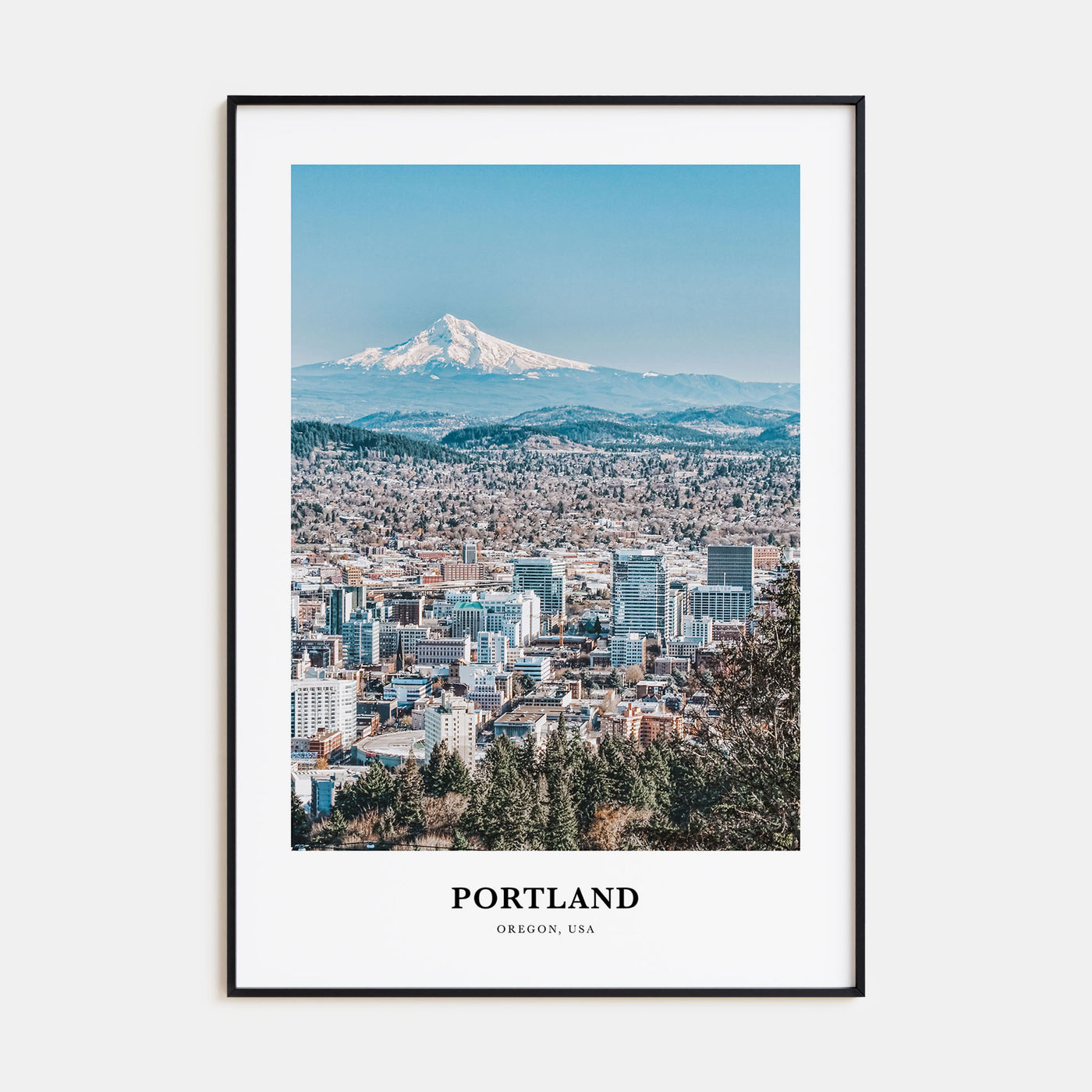 Portland, Oregon Portrait Color No 2 Poster