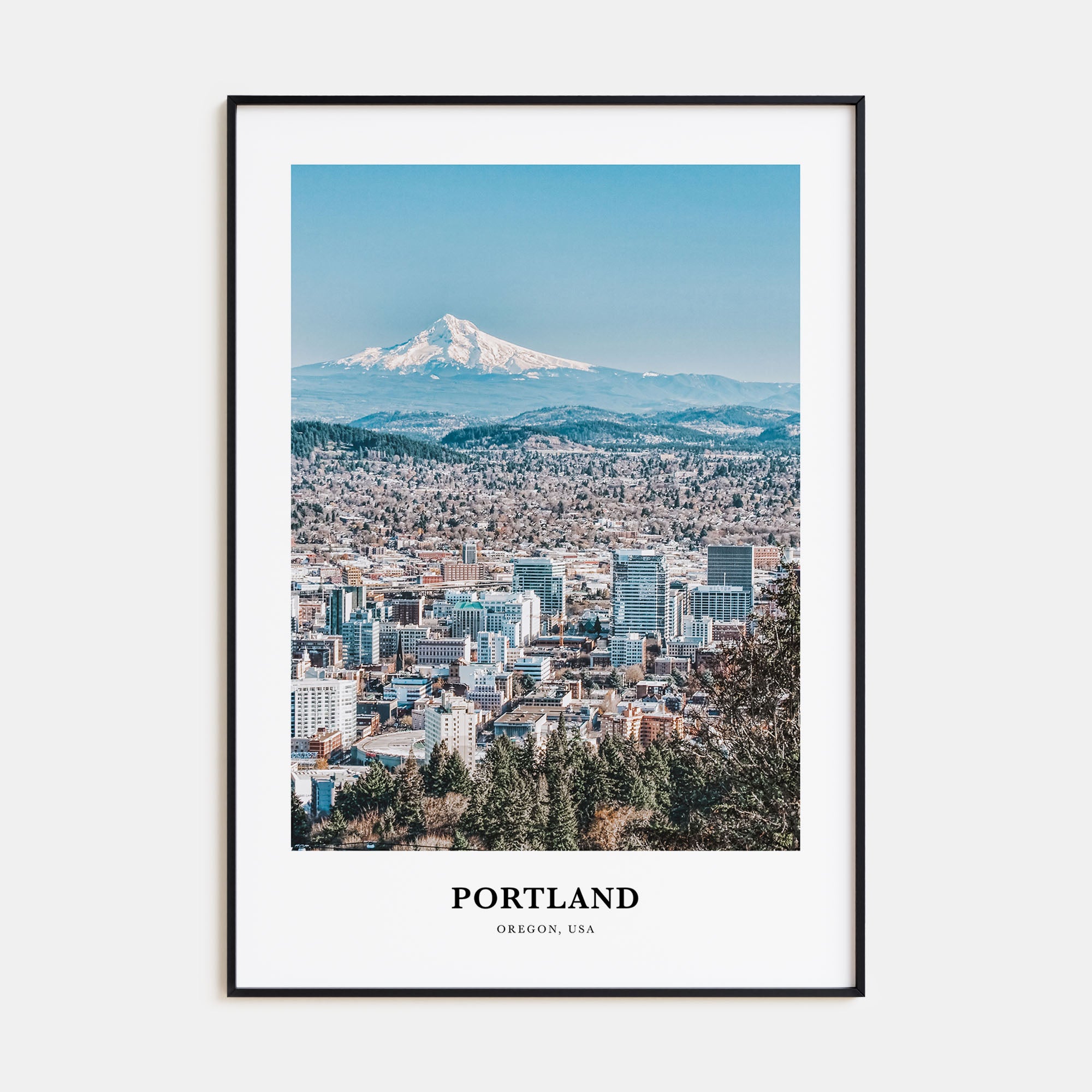 Portland, Oregon Portrait Color No 2 Poster