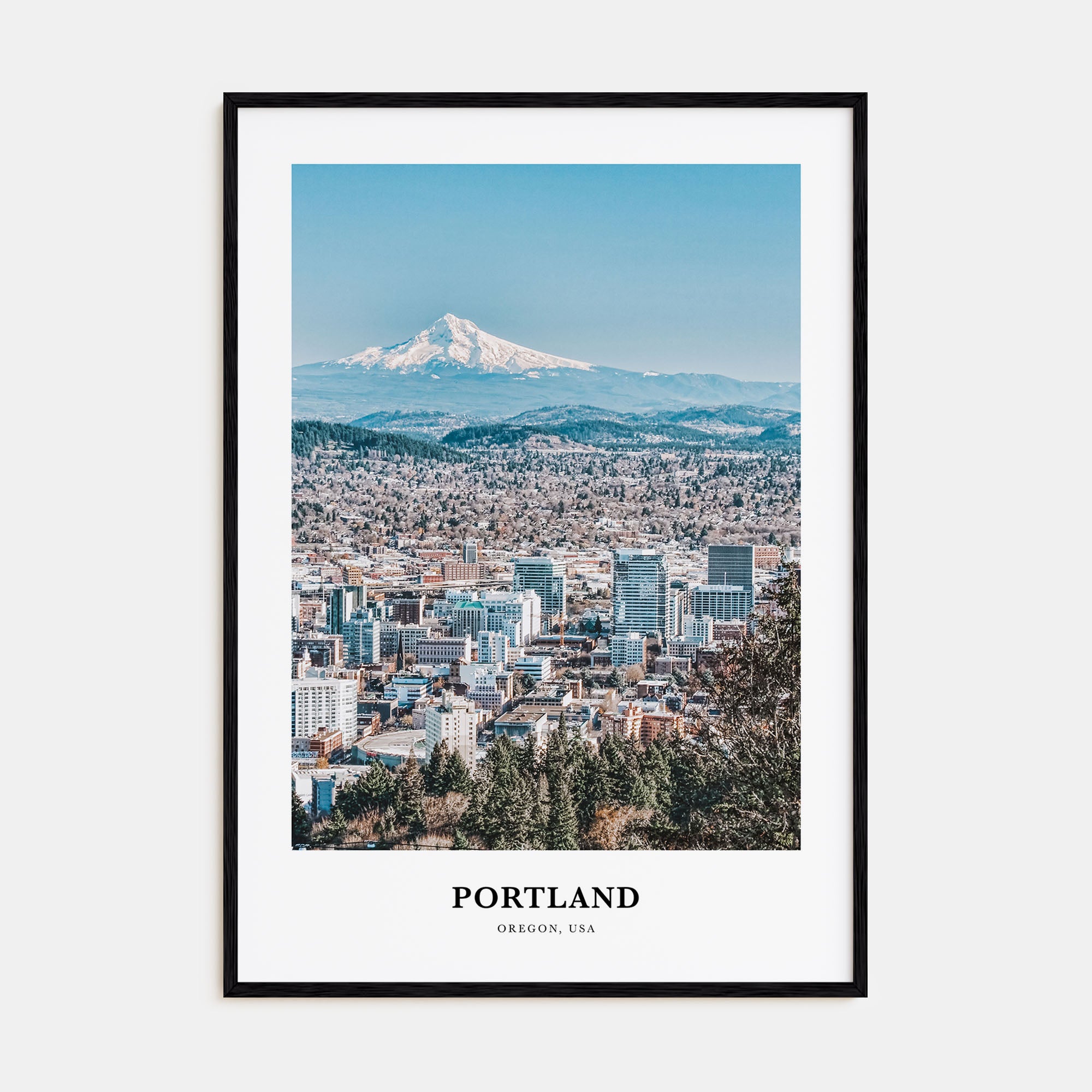 Portland, Oregon Portrait Color No 2 Poster