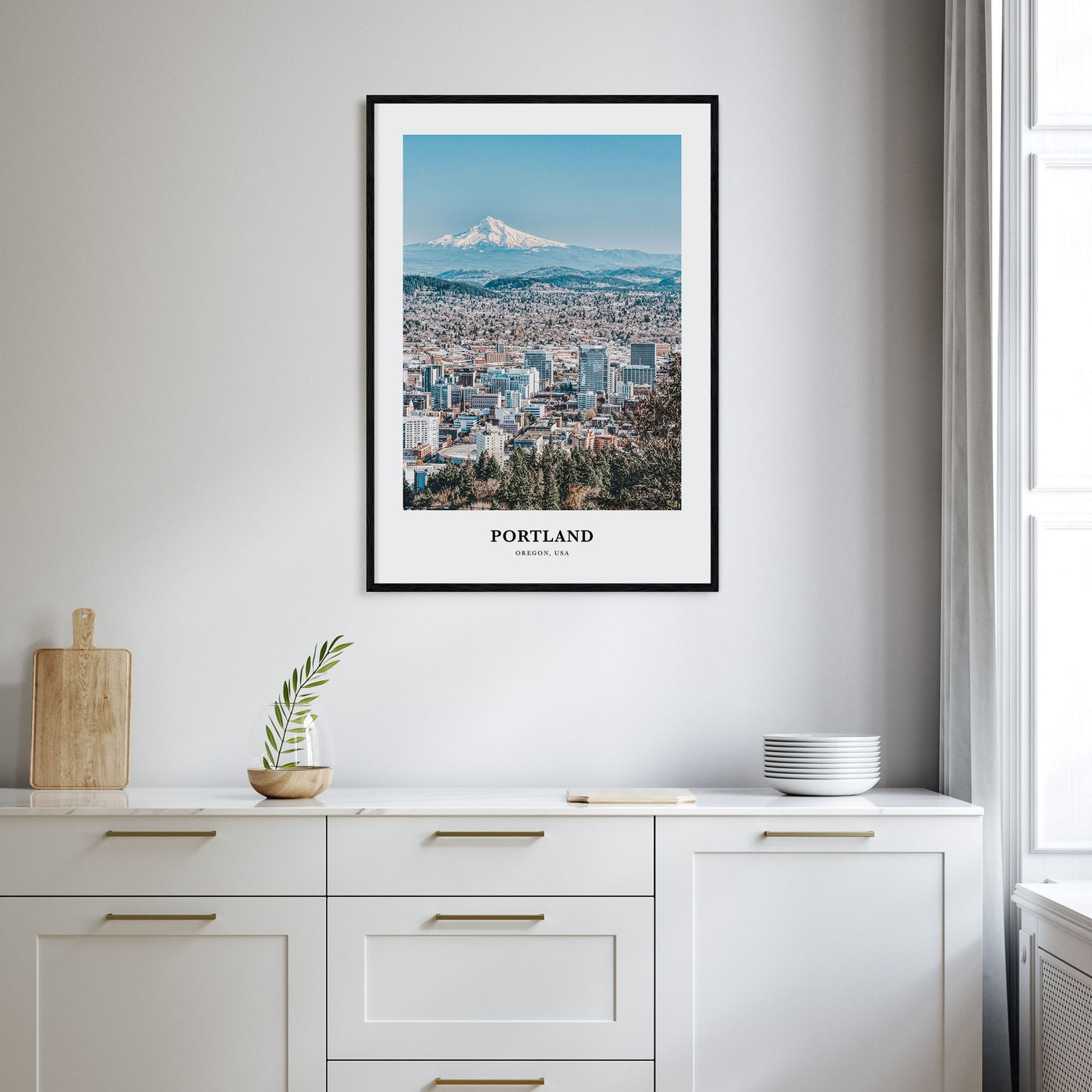 Portland, Oregon Portrait Color No 2 Poster