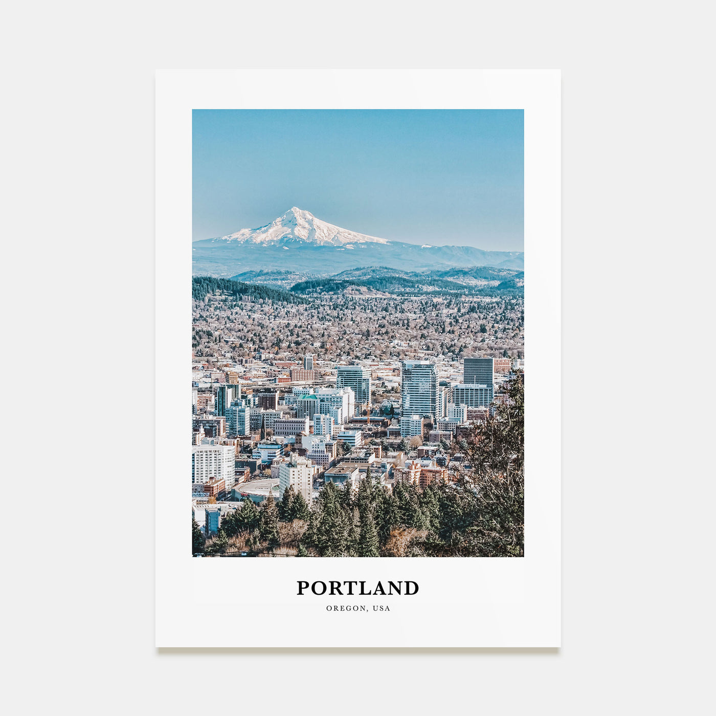 Portland, Oregon Portrait Color No 2 Poster