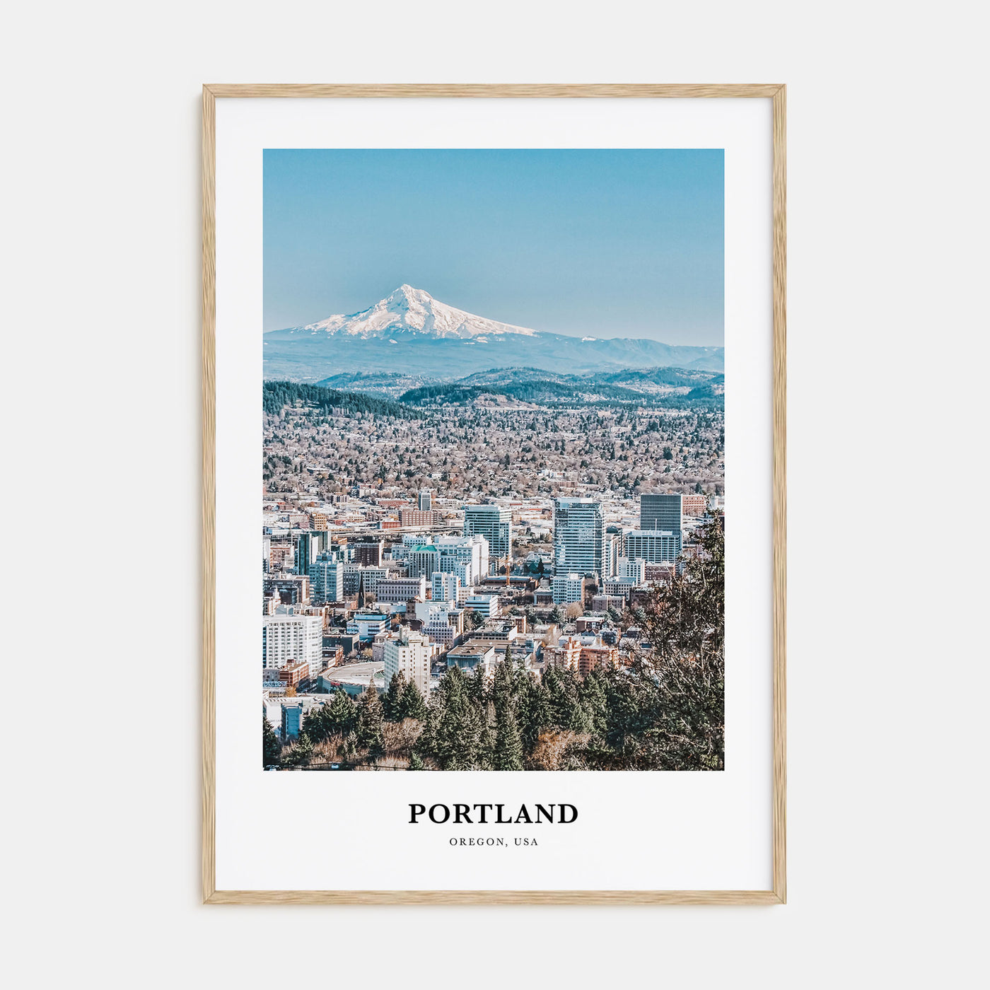 Portland, Oregon Portrait Color No 2 Poster