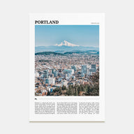 Portland, Oregon Travel Color Poster