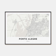 Porto Alegre Map Landscape Poster