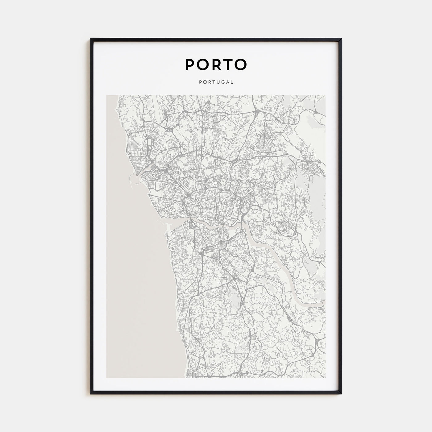 Porto Map Portrait Poster