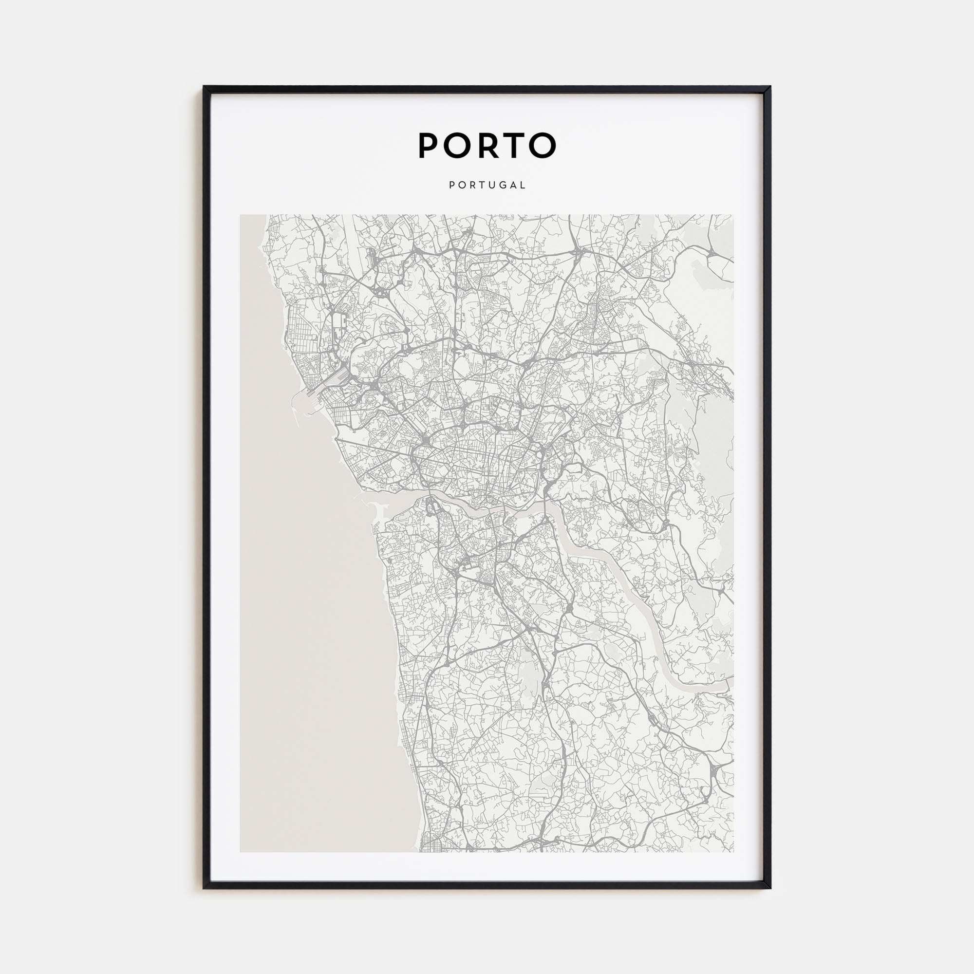 Porto Map Portrait Poster