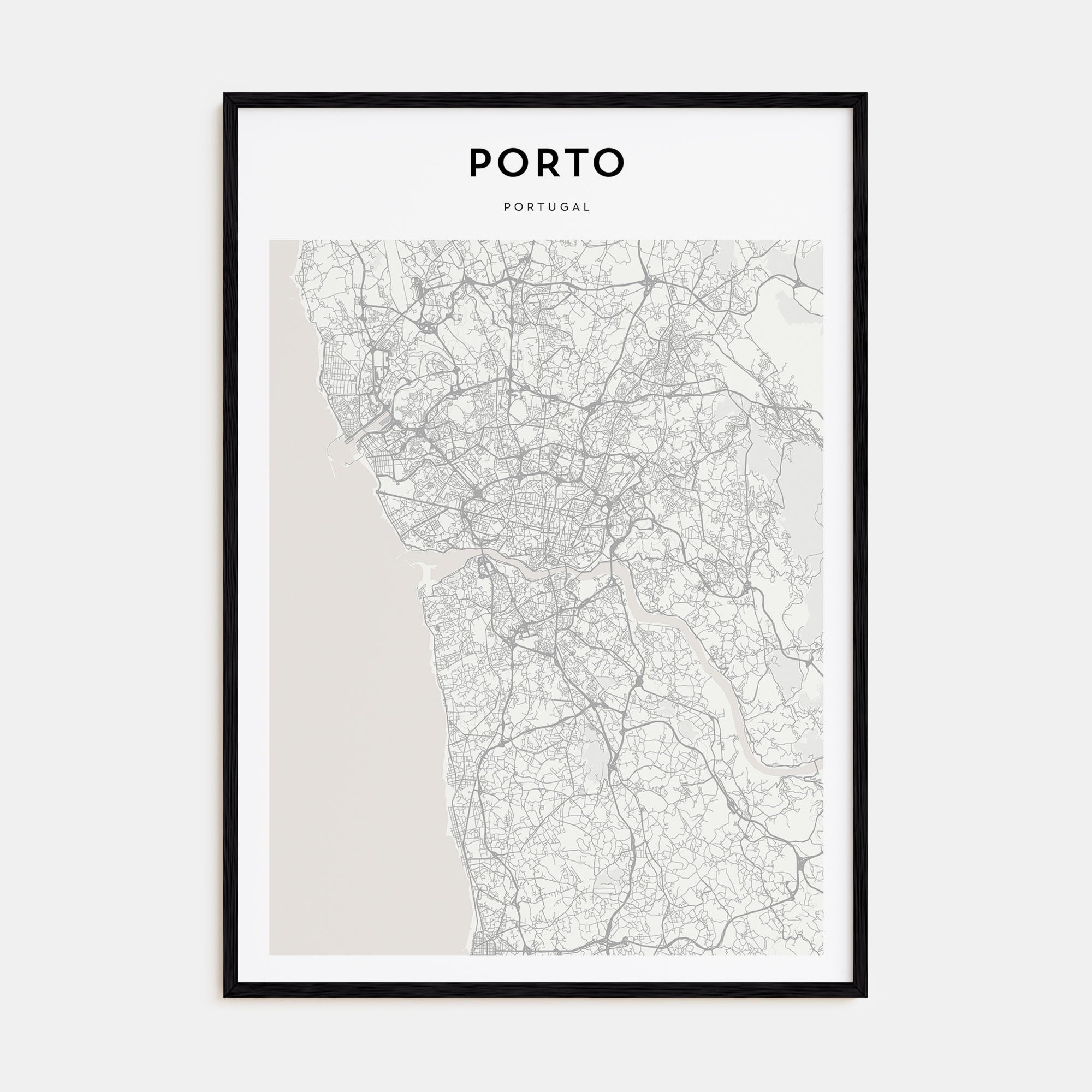 Porto Map Portrait Poster