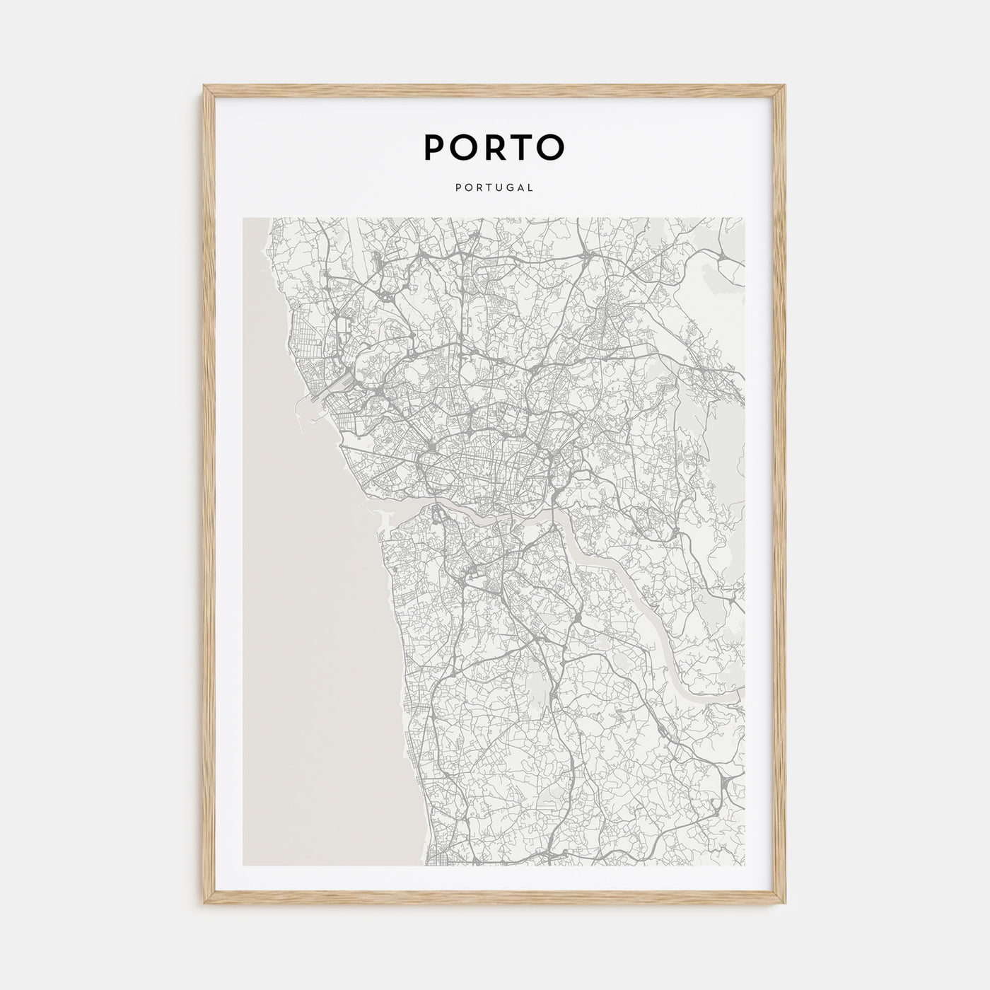 Porto Map Portrait Poster