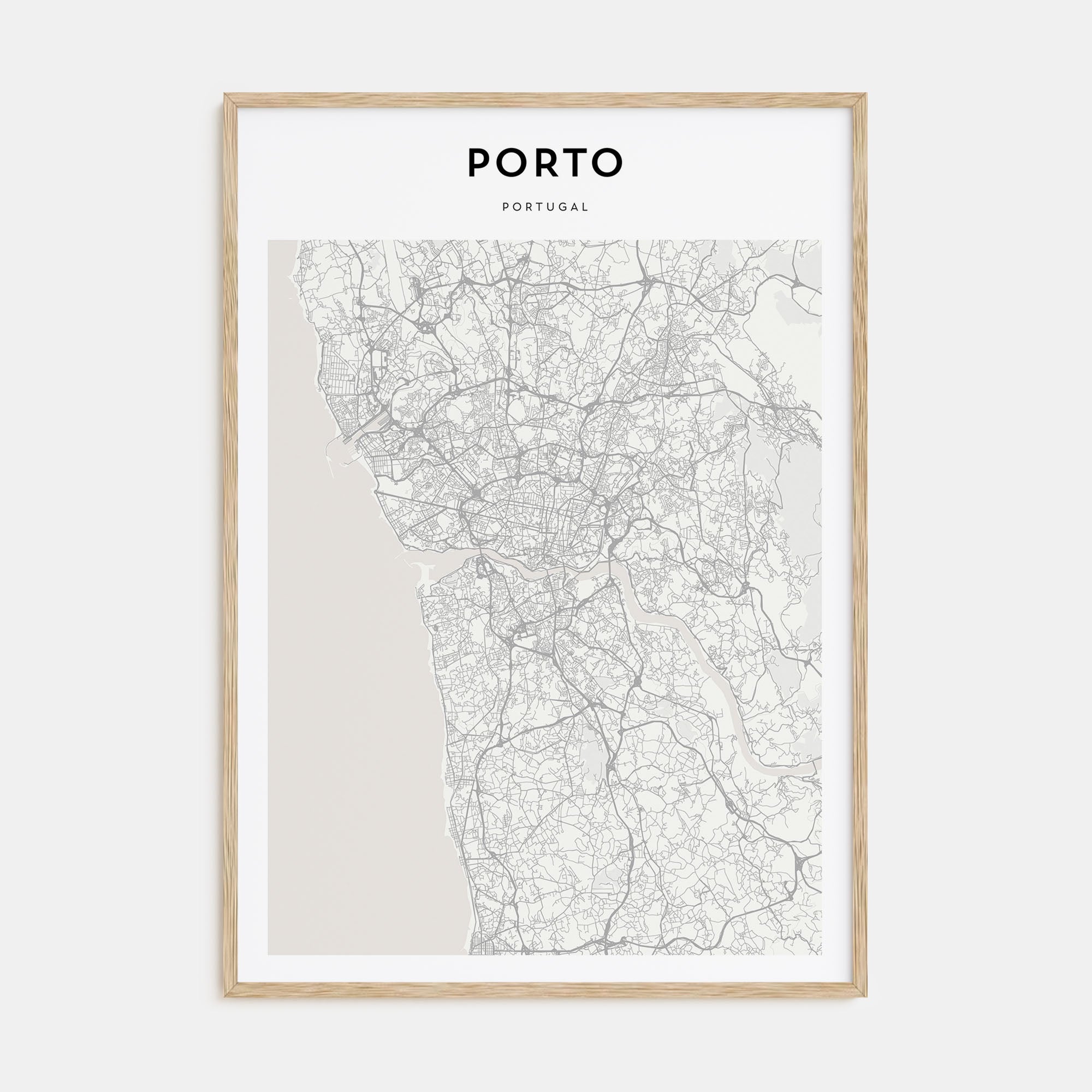 Porto Map Portrait Poster
