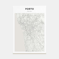 Porto Map Portrait Poster