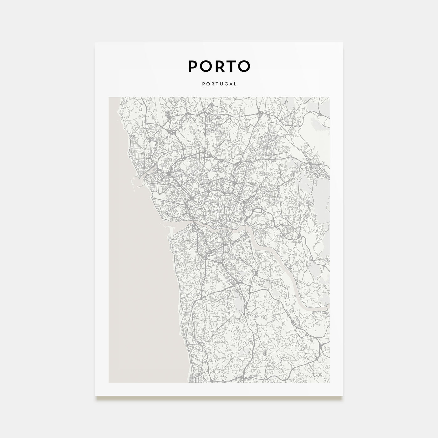 Porto Map Portrait Poster