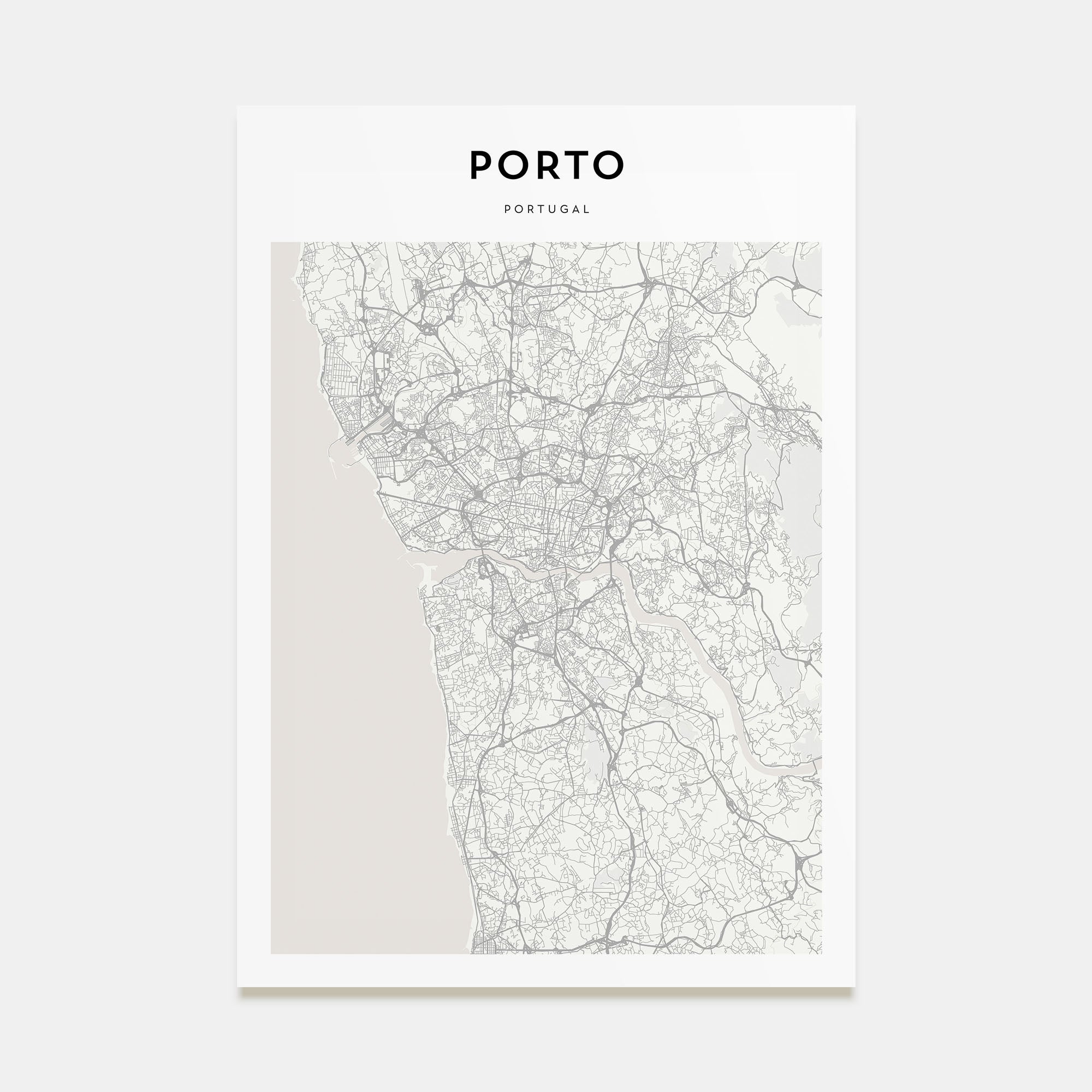 Porto Map Portrait Poster