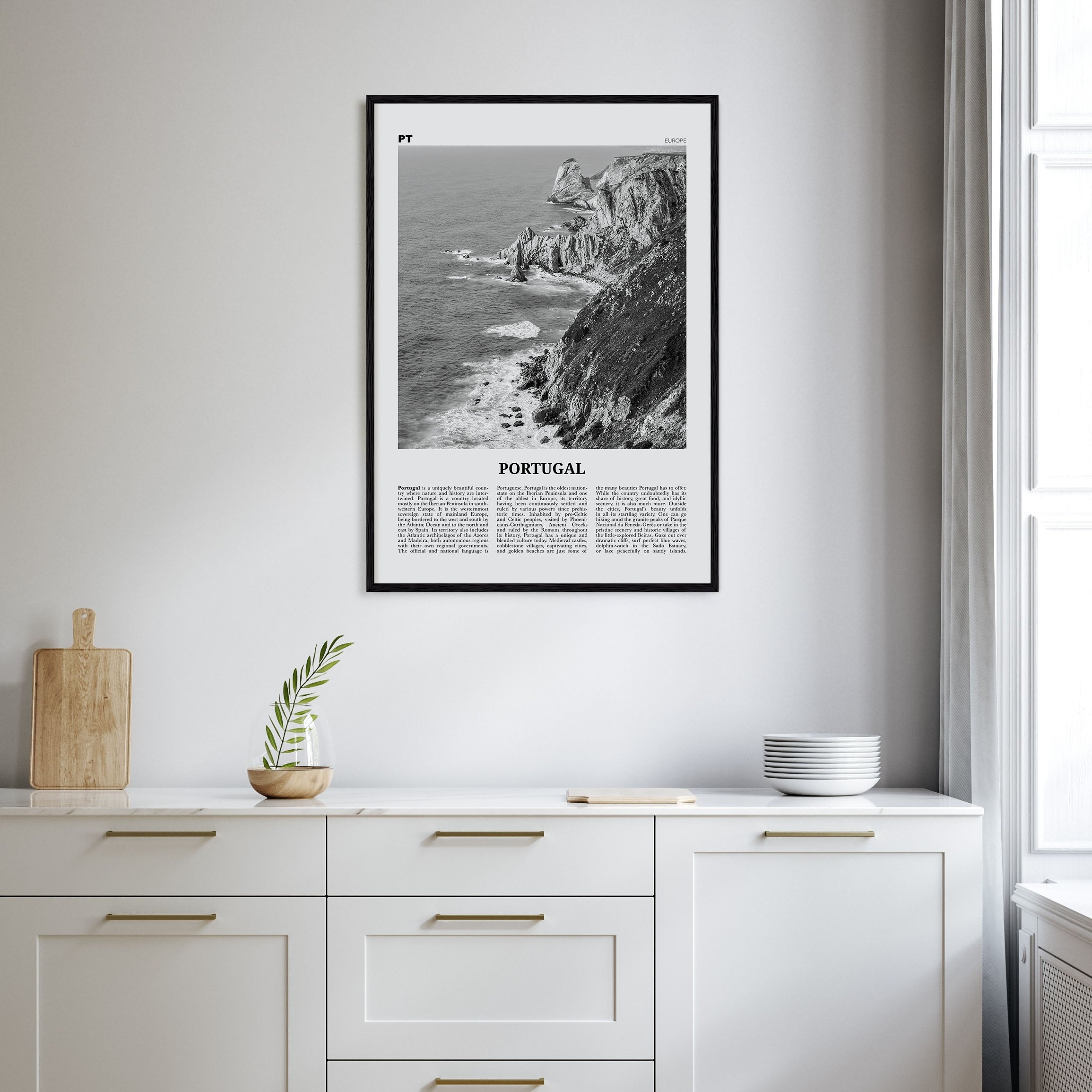 Portugal Travel B&W No 1 Poster