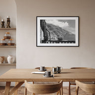 Positano Landscape B&W No 1 Poster