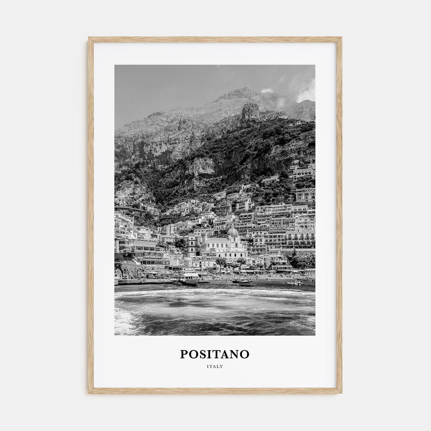 Positano Portrait B&W No 2 Poster