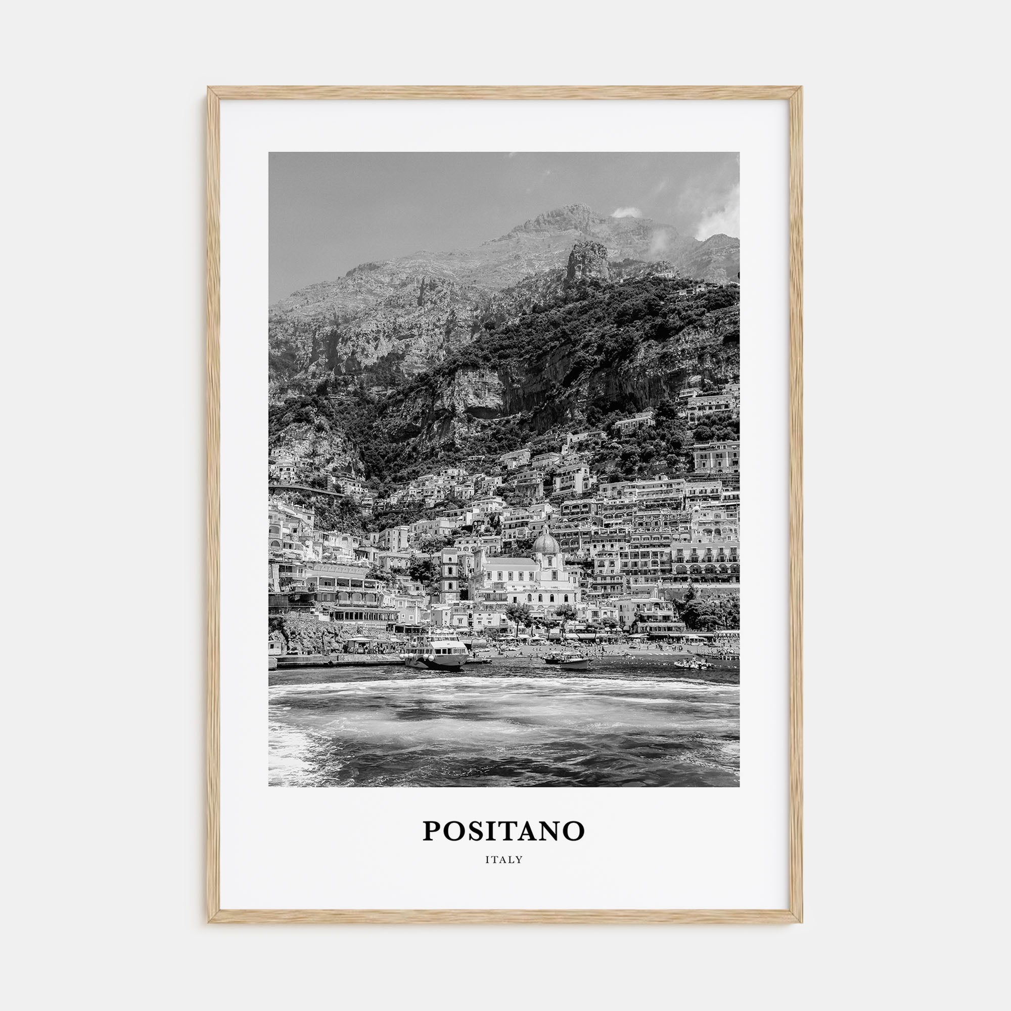 Positano Portrait B&W No 2 Poster