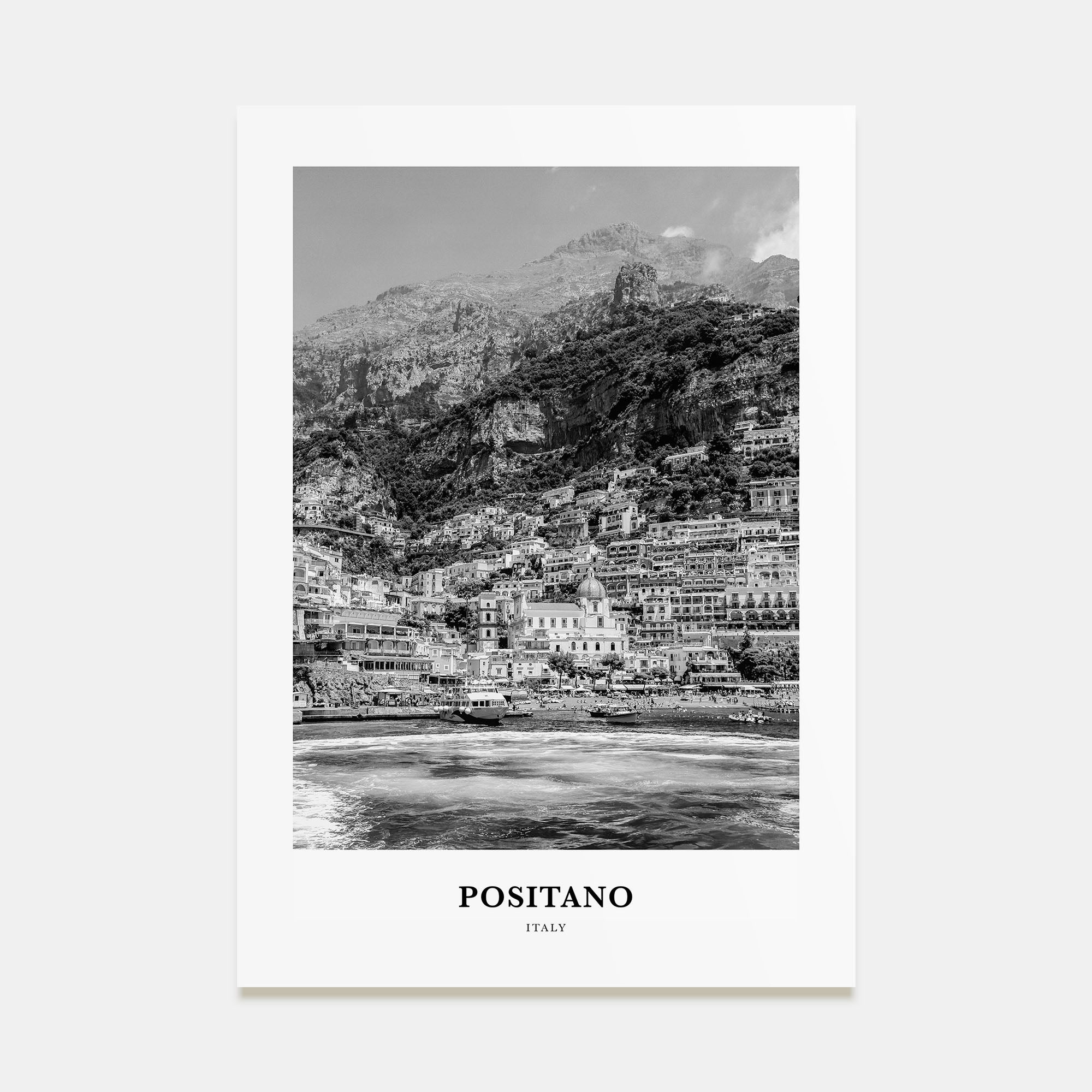 Positano Portrait B&W No 2 Poster