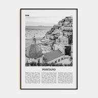 Positano Travel B&W No 1 Poster