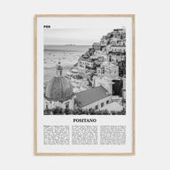 Positano Travel B&W No 1 Poster