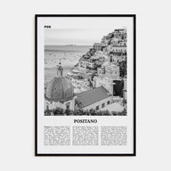 Positano Travel B&W No 1 Poster