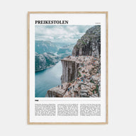 Preikestolen Travel Color Poster