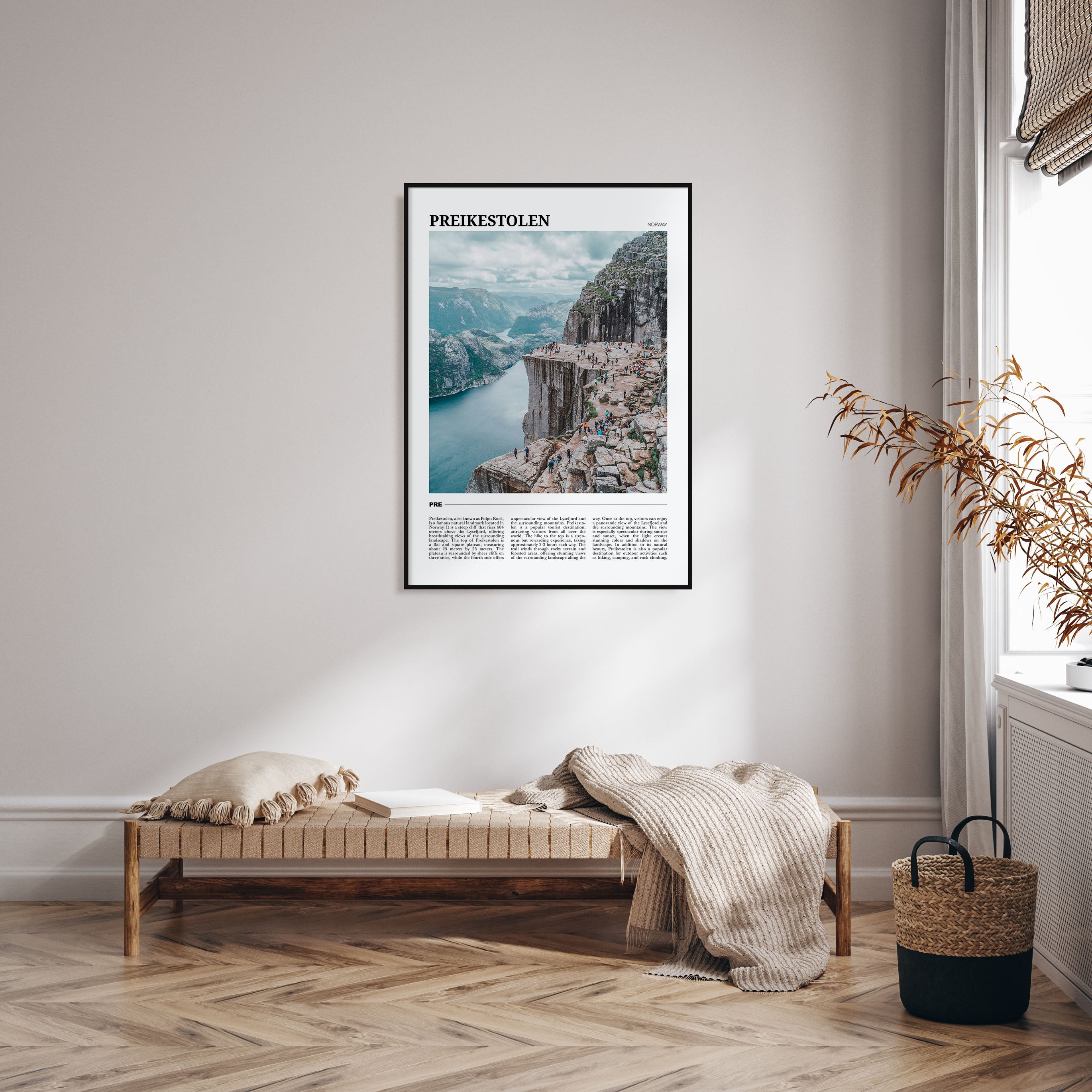 Preikestolen Travel Color Poster